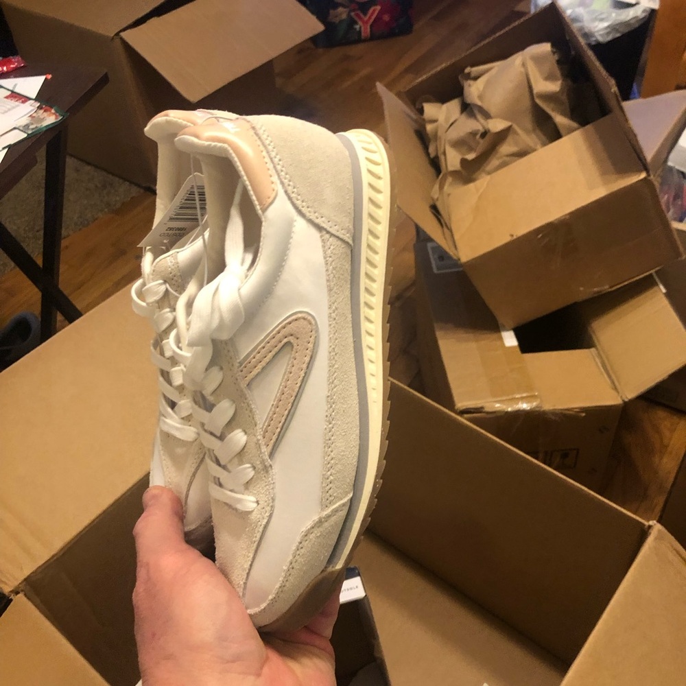 Tretorn White and Cream Athletic Shoes - Picture 7 of 8